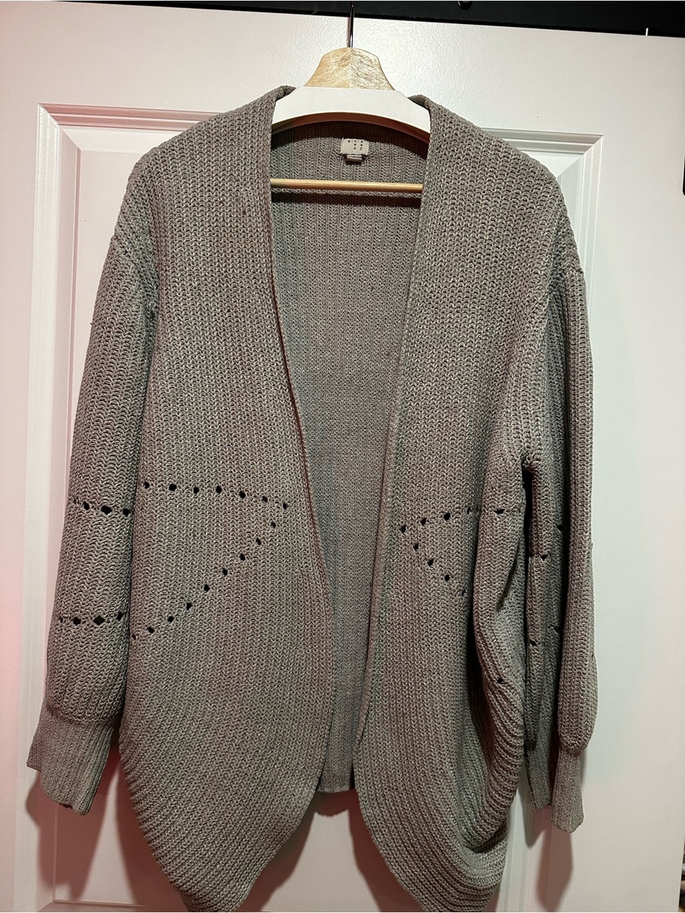 a new day Taupe Open-Front Knit Cardigan